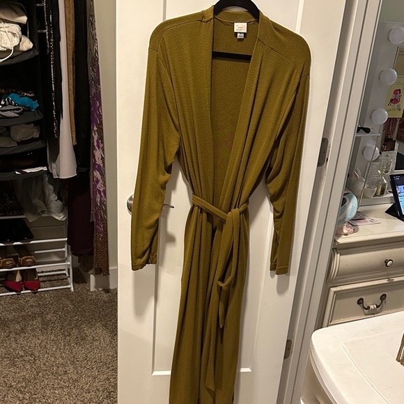 A New Day Mustardy Green Cardigan with Belt - Picture 1 of 7